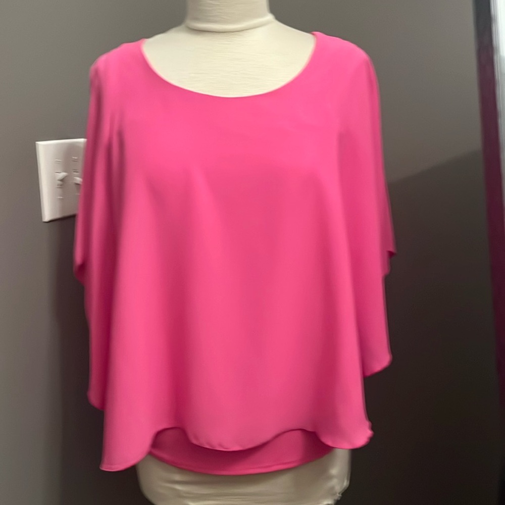 Pink poncho style top
